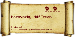 Moravszky Márton névjegykártya